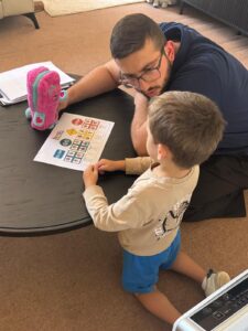 Occupational therapy session with professional support